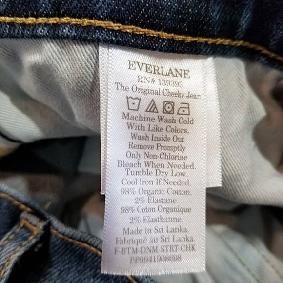 Everlane Original Cheeky Jean Organic Cotton Womens Size 25 Crop 26x26 - Picture 12 of 13